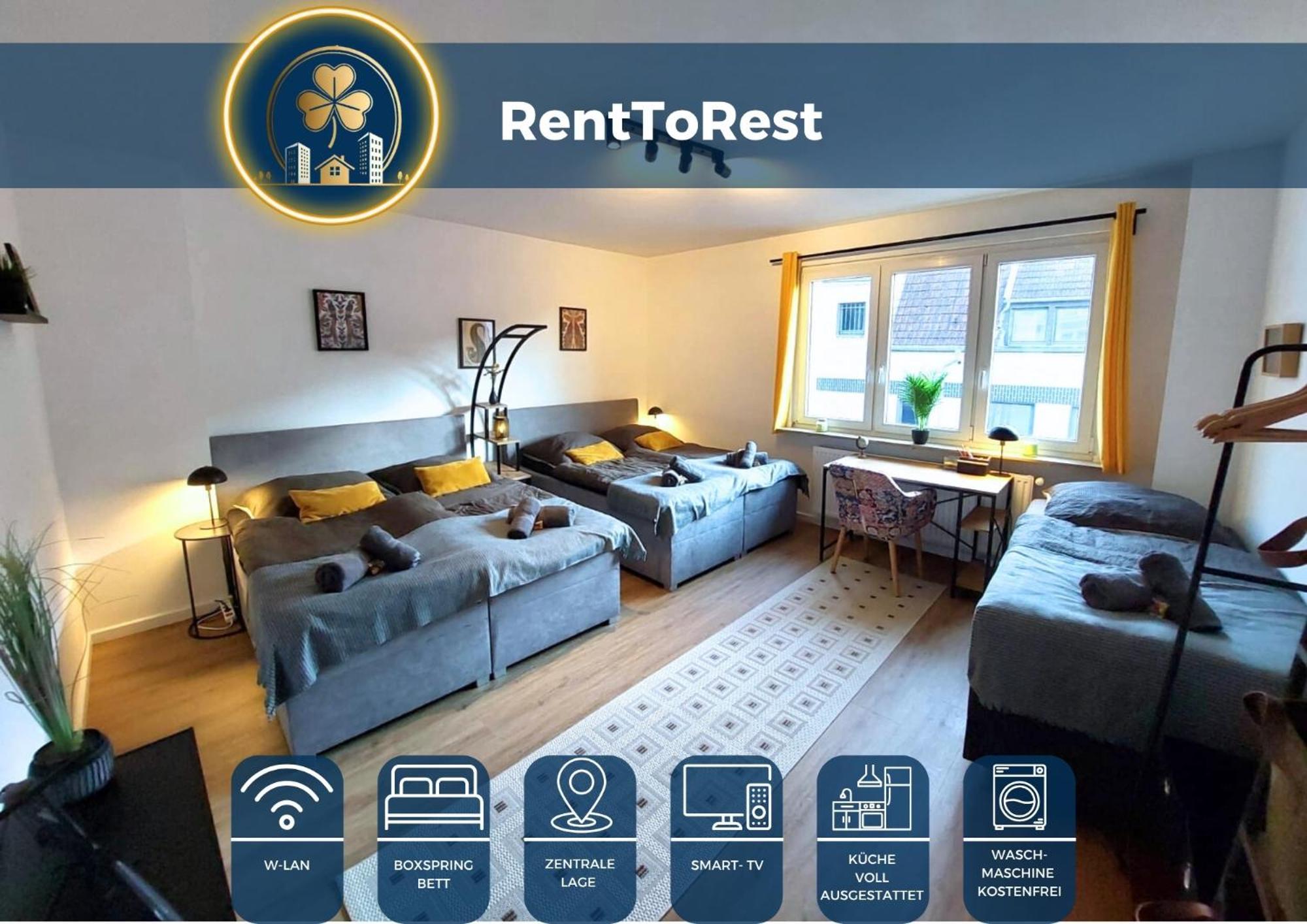 Rtr Essen - Fuer Bis Zu 8 Personen - Voll Ausgestattet - Zentral Limbecker Platz - Messe - Uniklinikum - Smart Tv - Modern Apartment Luaran gambar